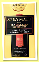 Macallan 19 yo 2005/2024 ‘Speymalt’ (56.5%, Gordon & MacPhail for LMDW Foundations, 1st fill sherry hogshead, cask #22606305, 343 bottles) Macallan 19 yo 2005/2024 ‘Speymalt’ (56.5%, Gordon & MacPhail for LMDW Foundations, 1st fill sherry hogshead, cask #22606305, 343 bottles)