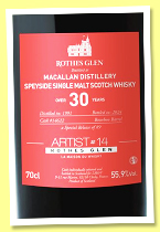Macallan ‘Over 30 yo’ 1991/2024 (55.9%, LMDW, Artist #14, 2nd fill bourbon barrel, cask #14622, 89 bottles) Macallan ‘Over 30 yo’ 1991/2024 (55.9%, LMDW, Artist #14, 2nd fill bourbon barrel, cask #14622, 89 bottles)