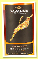 Savanna 10 yo 2013/2024 ‘Unshared Cask’ (49.8%, OB for Germany, La Réunion, ex-cognac cask, cask #778, 640 bottles) Savanna 10 yo 2013/2024 ‘Unshared Cask’ (49.8%, OB for Germany, La Réunion, ex-cognac cask, cask #778, 640 bottles)