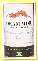 Secret Jamaican Distillery 9 yo 2012/2022 (62%, Dràm Mor, bourbon barrel, cask #072, 198 bottles) Secret Jamaican Distillery 9 yo 2012/2022 (62%, Dràm Mor, bourbon barrel, cask #072, 198 bottles)