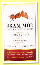 Tamnavulin 10 yo 2013/2024 (55.3%, Dràm Mor, refill bourbon, cask #110915, 225 bottles) Tamnavulin 10 yo 2013/2024 (55.3%, Dràm Mor, refill bourbon, cask #110915, 225 bottles)