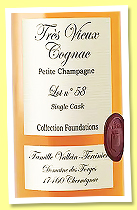 Vallein Tercinier ‘Lot n°58’ (51%, Petite Champagne, LMDW Foundations, cask #151.A, 60 bottles) Vallein Tercinier ‘Lot n°58’ (51%, Petite Champagne, LMDW Foundations, cask #151.A, 60 bottles)