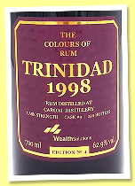 Caroni 1995/2022 (62.9%, The Colours of Rum, Trinidad, N°4, 250 bottles, 163 bottles)