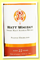 Peated Highland 22 yo 2000/2023 (54%, Watt Whisky, sherry hogshead, 294 bottles) 