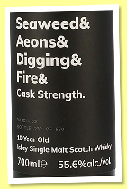 Seaweed & Aeons & Digging & Fire 10 yo ‘Cask Strength batch 09’ (55.6%, Atom, Islay single malt, bourbon & sherry, 550 bottles, 2024)