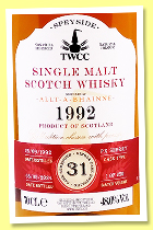 Allt a Bhainne 31 yo 1992/2024 (48%, The Whisky Cask Company, PX Sherry, 250 bottles) Allt a Bhainne 31 yo 1992/2024 (48%, The Whisky Cask Company, PX Sherry, 250 bottles)