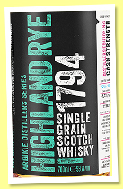Arbikie 5 yo ‘Cask Strength Edition 1’ (59.7%, OB, Distillers Series, Scottish rye, 966 bottles, 2024) Arbikie 5 yo ‘Cask Strength Edition 1’ (59.7%, OB, Distillers Series, Scottish rye, 966 bottles, 2024)