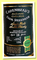 Benrinnes 18 yo 2000/2019 (57.3%, Cadenhead, Authentic Collection, bourbon barrel, 150 bottles) 