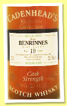 Benrinnes 19 yo 1971/1991 (55.3%, Cadenhead, Authentic Collection)
