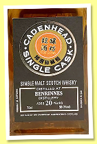 Benrinnes 20 yo 1997/2018 (58%, Cadenhead, Single Cask for Heng Jiou 30?? Anniversary, bourbon, 192 bottles) Benrinnes 20 yo 1997/2018 (58%, Cadenhead, Single Cask for Heng Jiou 30?? Anniversary, bourbon, 192 bottles)