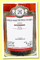 Benrinnes 2008/2023 (56.4%, Malts of Scotland, sherry hogshead, cask #MoS23028, 278 bottles)