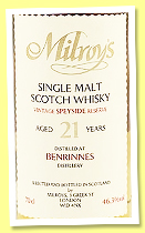 Benrinnes 21 yo 2002/2023 (46.3%, Milroy’s Vintage Speyside Reserve, hogshead, cask #3453)