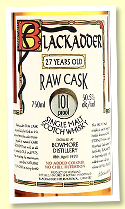 Bowmore 27 yo 1973/2000 (50.5%, Blackadder 'Raw Cask' for Heartland, USA, hogshead, 244 bottles) Bowmore 27 yo 1973/2000 (50.5%, Blackadder 'Raw Cask' for Heartland, USA, hogshead, 244 bottles)