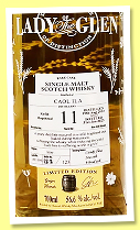 Caol Ila 11 yo 2013/2025 (56.6%, Lady of the Glen, refill hogshead, cask #319952, 123 bottles)