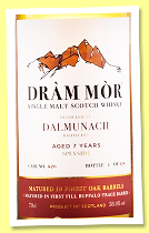 Dalmunach 7 yo 2016/2024 (58.4%, Dràm Mor, 1st fill Buffalo Trace barrel, cask #670, 254 bottles) Dalmunach 7 yo 2016/2024 (58.4%, Dràm Mor, 1st fill Buffalo Trace barrel, cask #670, 254 bottles)