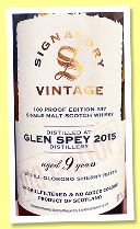 Glen Spey 9 yo 2015/2025 (57.1%, Signatory Vintage, 100 Proof Edition #37, 1st fill oloroso sherry butt) Glen Spey 9 yo 2015/2025 (57.1%, Signatory Vintage, 100 Proof Edition #37, 1st fill oloroso sherry butt)