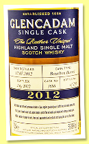 Glencadam 10 yo 2012/2022 (59.8%, OB, bourbon barrel, cask #3686, 256 bottles) Glencadam 10 yo 2012/2022 (59.8%, OB, bourbon barrel, cask #3686, 256 bottles)