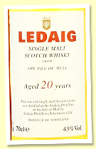 Ledaig 20 yo (43%, OB, late 1990s) Ledaig 20 yo (43%, OB, late 1990s)