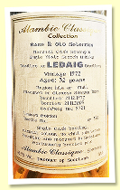 Ledaig 32 yo 1972/2005 (48.9%, Alambic Classique, cask #8721, oloroso sherry butt, 396 bottles)
Ledaig 32 yo 1972/2005 (48.9%, Alambic Classique, cask #8721, oloroso sherry butt, 396 bottles)
