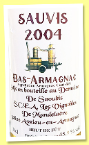 Sauvis 2004/2024 (45.9%, Domaine de Saoubis, Bas-armagnac, pièce, cask #69) 