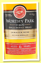Worthy Park 6 yo 2017/2023 (54%, OB, Exclusive to The Whisky Exchange, Jamaica, bourbon cask) Worthy Park 6 yo 2017/2023 (54%, OB, Exclusive to The Whisky Exchange, Jamaica, bourbon cask)