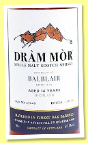 Balblair 14 yo 2011/2025 (53.1%, Dràm Mor, PX quarter cask finish, cask #9026, 76 bottles) Balblair 14 yo 2011/2025 (53.1%, Dràm Mor, PX quarter cask finish, cask #9026, 76 bottles)