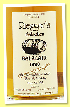 Balblair 18 yo 1990/2008 (58.7%, Riegger’s Selection, hogshead, cask #160) Balblair 18 yo 1990/2008 (58.7%, Riegger’s Selection, hogshead, cask #160)