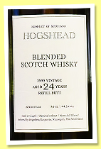 Blended Scotch 24 yo 1999/2023 (44.1%, Hogshead Imports, refill sherry butt, 329 bottles) Blended Scotch 24 yo 1999/2023 (44.1%, Hogshead Imports, refill sherry butt, 329 bottles)