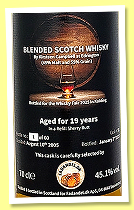 Blended Scotch Whisky 19 yo 2005/2025 (45.1%, Fadandel, Whisky Fair 2025, refill sherry butt, cask #91) Blended Scotch Whisky 19 yo 2005/2025 (45.1%, Fadandel, Whisky Fair 2025, refill sherry butt, cask #91)