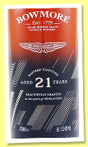 Bowmore 21 yo ‘Aston Martin’ (51.4%, OB, Master’s Selection Edition 4, 2024) Bowmore 21 yo ‘Aston Martin’ (51.4%, OB, Master’s Selection Edition 4, 2024)