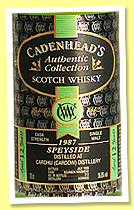 Cardhu (Cardow) 13 yo 1987/2000 (56.9%, Cadenhead, Authentic Collection, bourbon hogshead, 312 bottles)