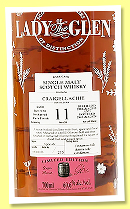 Craigellachie 11 yo 2013/2024 (60.6%, Lady of the Glen, refill butt, recharred cask finish, cask #30080, 215 bottles) 
