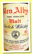 Glen Albyn 10 yo (43%, OB, ‘Pure Highland Malt’, UK, bottled by John E. McPherson of Leith, clear glass, 75cl, +/-1970) Glen Albyn 10 yo (43%, OB, ‘Pure Highland Malt’, UK, bottled by John E. McPherson of Leith, clear glass, 75cl, +/-1970)