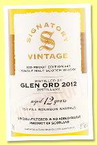 Glen Ord 12 yo 2012/2025 '100 proof Edition #43' (57.1%, Signatory Vintage, 1st fill bourbon barrel) Glen Ord 12 yo 2012/2025 '100 proof Edition #43' (57.1%, Signatory Vintage, 1st fill bourbon barrel)