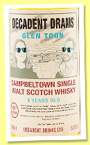 Glen Scotia 8 yo 2014–2016/2025 ‘Glen Toon’ (57.1%, Decadent Drams for Campbeltown Malts Festival 2025, 1st fill hogshead and barrel, 430 bottles) Glen Scotia 8 yo 2014–2016/2025 ‘Glen Toon’ (57.1%, Decadent Drams for Campbeltown Malts Festival 2025, 1st fill hogshead and barrel, 430 bottles)