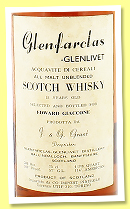 Glenfarclas-Glenlivet 15 yo (57 G.L., OB, All Malt Unblended, Pinerolo for Edward Giaccone, 75cl, early 1970s)  Glenfarclas-Glenlivet 15 yo (57 G.L., OB, All Malt Unblended, Pinerolo for Edward Giaccone, 75cl, early 1970s)