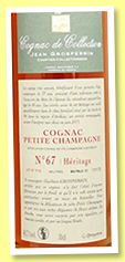 Grosperrin 'N°67' (40.6%, OB, Héritage, Petite Champagne, 2025) Grosperrin 'N°67' (40.6%, OB, Héritage, Petite Champagne, 2025)