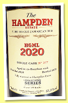 Hampden 2020/2025 'HGML' (63.3%, OB, Awakening Series, Germany, bourbon, cask #277, 193 bottles)  Hampden 2020/2025 'HGML' (63.3%, OB, Awakening Series, Germany, bourbon, cask #277, 193 bottles)