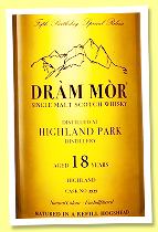 Highland Park 18 yo (57.1%, Dràm Mor, 5th birthday release, refill hogshead, cask #3535, 292 bottles)