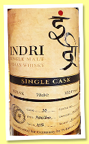 Indri 2018/2025 ‘Peated Oloroso’ (58.5%, OB, India, for Germany, cask #33, 564 bottles) Indri 2018/2025 ‘Peated Oloroso’ (58.5%, OB, India, for Germany, cask #33, 564 bottles)