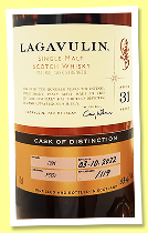 Lagavulin 31 yo 1991/2022 (53.4%, OB, Casks of Distinction for Jimmy Chen, cask #P5C3, 119 bottles) Lagavulin 31 yo 1991/2022 (53.4%, OB, Casks of Distinction for Jimmy Chen, cask #P5C3, 119 bottles)