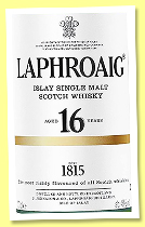 Laphroaig 16 yo (48%, OB, 1st fill bourbon, 11,500 bottles, 2019)