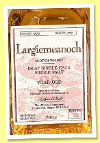 Largiemeanoch 20 yo 1974 (50.6%, The Whisky Connoisseur, Arthur J.A. Bell, cask #2087, +/-1995) Largiemeanoch 20 yo 1974 (50.6%, The Whisky Connoisseur, Arthur J.A. Bell, cask #2087, +/-1995)