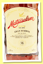Matusalem 'Gran Reserva Original - Solera 15' (40%, OB, Dominican Republic, +/-2025) Matusalem 'Gran Reserva Original - Solera 15' (40%, OB, Dominican Republic, +/-2025)