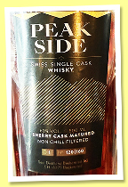 Peak Side 7 yo (60%, OB, Switzerland, sherry cask, cask #1, 160 bottles, 2024) Peak Side 7 yo (60%, OB, Switzerland, sherry cask, cask #1, 160 bottles, 2024)