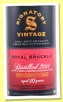 Royal Brackla 10 yo 2014/2025 (48.2%, Signatory Vintage, Small Batch Edition #17, first fill sherry PX hogshead finish) Royal Brackla 10 yo 2014/2025 (48.2%, Signatory Vintage, Small Batch Edition #17, first fill sherry PX hogshead finish)