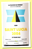 Saint Lucia 21 yo 2004/2025 (58.3%, La Maison du Whisky, Flag Series, Itinéraires, 199 bottles) 