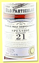 Speyside Distillery 21 yo 1996/2018 (51.5%, Douglas Laing, Old Particular, sherry butt, cask #DL 12614, 215 bottles) Speyside Distillery 21 yo 1996/2018 (51.5%, Douglas Laing, Old Particular, sherry butt, cask #DL 12614, 215 bottles)
