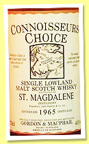 St. Magdalene 1965/1991 (40%, Gordon & MacPhail, Connoisseurs Choice, ‘Old Map Label’, 75cl) St. Magdalene 1965/1991 (40%, Gordon & MacPhail, Connoisseurs Choice, ‘Old Map Label’, 75cl)