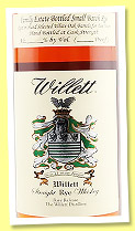 Willett 7 yo (54%, OB, Family Estate, Single barrel rye, Wu Dram Clan & Kirsch, cask #2612)